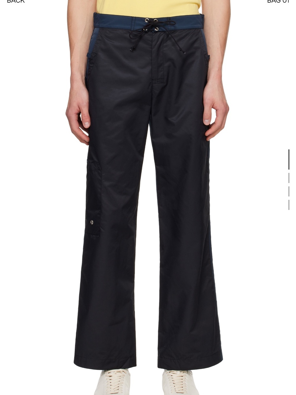 Gimaguas Black Nylon Board Short Cargo Pants Cedric Trousers
